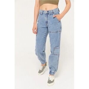 BDG Urban Outfitters Denim Cargo Jogger Women's 27 High Rise Blue‎ Jeans Hip Hop